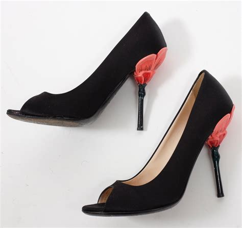 prada flower heel shoes|Prada high heels shoes.